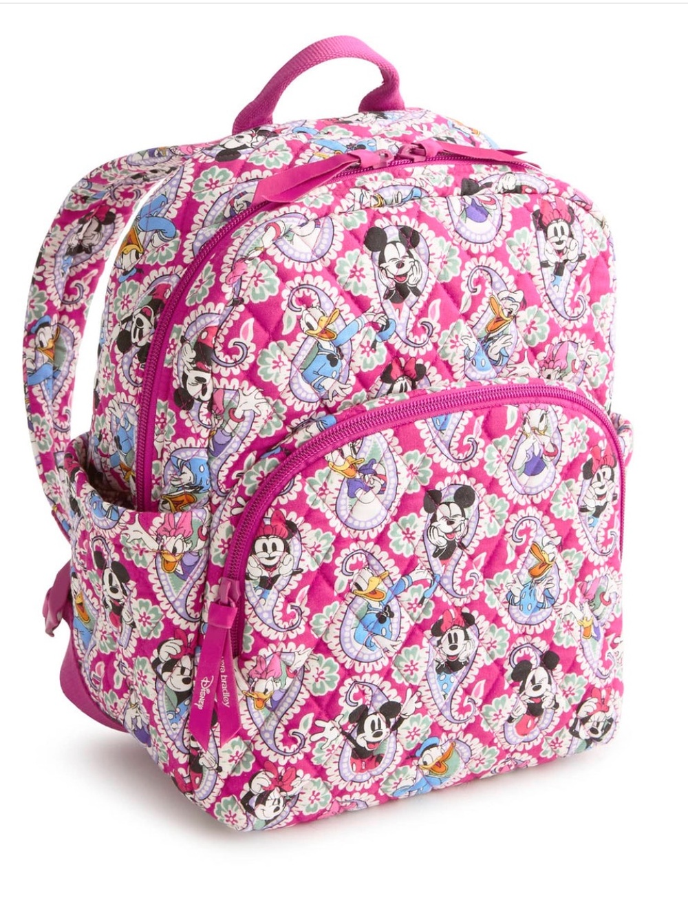 NWT Vera Bradley Disney Mickey Mouse & Friends Small Pink Quilted Backpack
